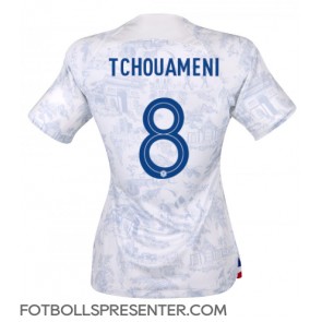 Frankrike Aurelien Tchouameni #8 Borta Matchtröja Dam VM 2022 Kortärmad